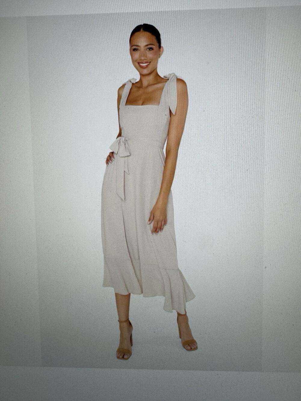 Samantha Ruffle Wrap Dress - Show Me The Ring Luxe Satin Dress Small MUMU dress